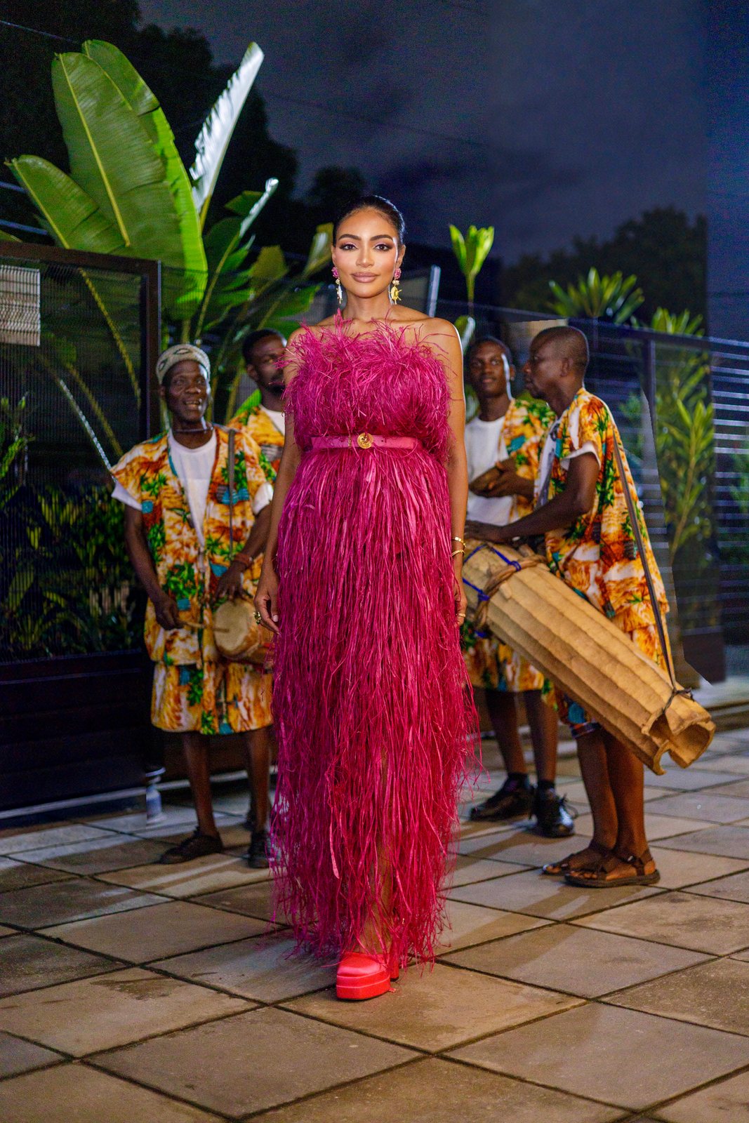 REWA with the drummers &mdash; Embodied Spirits opening, Gaia Africa Club, Lagos