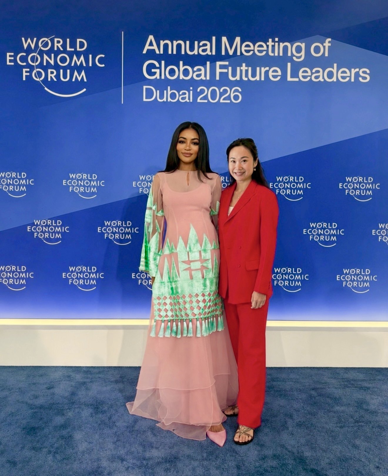 REWA and Angelle Siyang-Le at the World Economic Forum Annual Meeting of Global Future Leaders, Dubai 2026